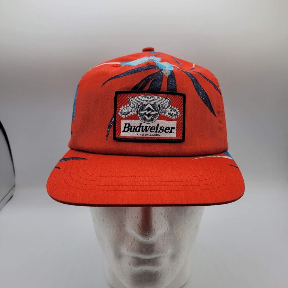 Billabong X Budweiser Mens Womens Hat Snapback Vacay Tropical Red Blue Floral